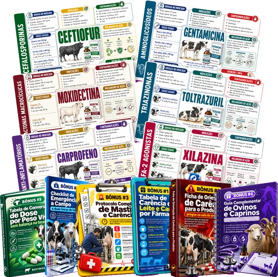 FarmaCard Bovinos PRO — os flashcards e os 6 bônus